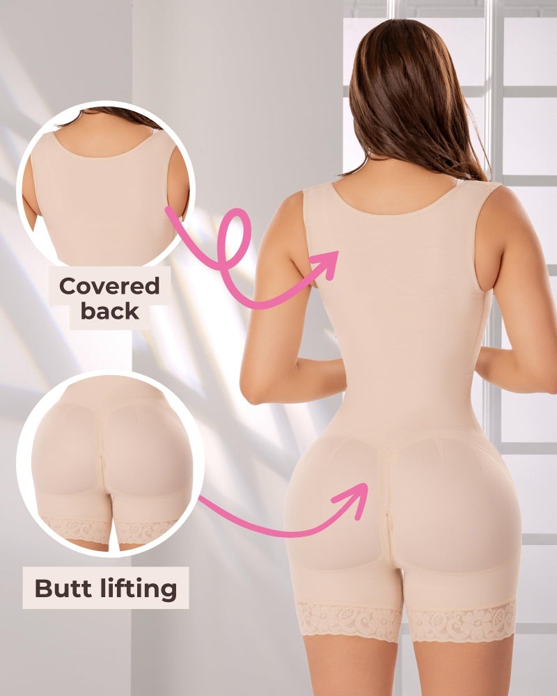 SHAPE CONCEPT 360 Fajas Colombianas Moldeadoras BBL Stage 2 Girdle, Post-Op And Post Partum Shapewear Beige - Image 5
